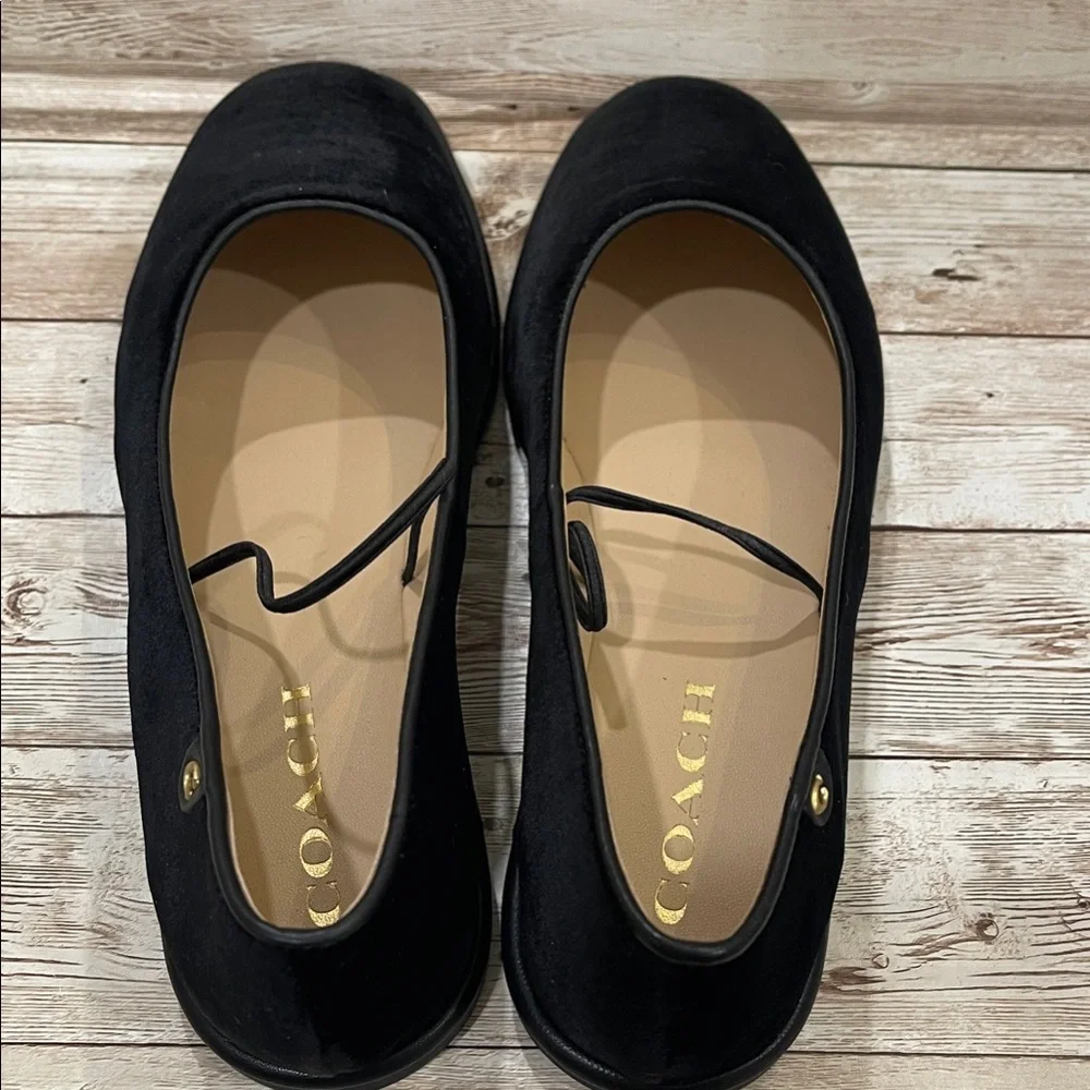 Coach Women's Emilia Mary Jane Flats
 Black Velvet Size 7.5B‎ NWT - Picture 13 of 13